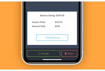 Routeique Delivery Management System App (DMS) Payment Page Displayed On Phone