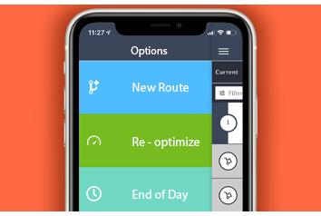 Routeique Delivery Management System (DMS) app displayed on a phone